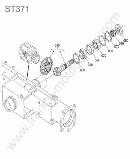 KUBOTA - ST371 : Attaque differentiel avant