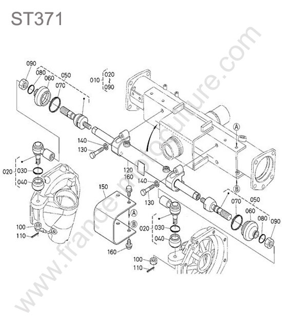 Verin / rotules direction KUBOTA ST371