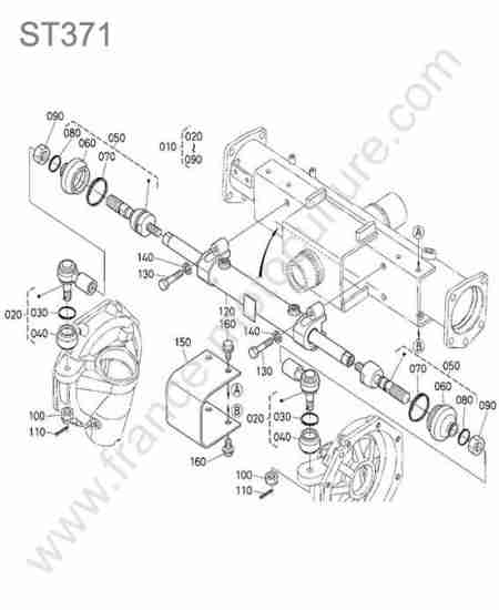 KUBOTA - ST371 : Verin / rotules direction