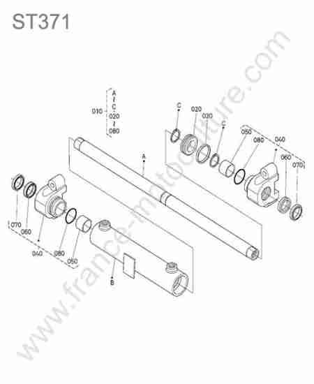 KUBOTA - ST371 : Joints verin direction