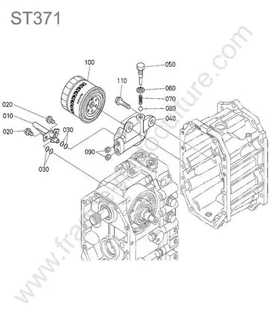 Support filtre hst KUBOTA ST371