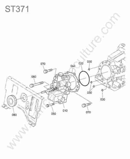 KUBOTA - ST371 : Couvercle culasse relevage