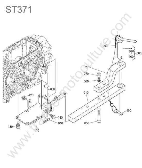 Attelage arriere KUBOTA ST371