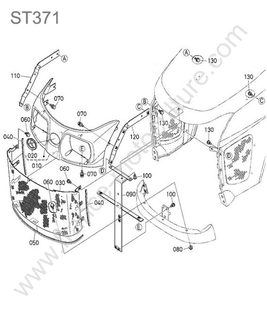 Calandre avant KUBOTA ST371