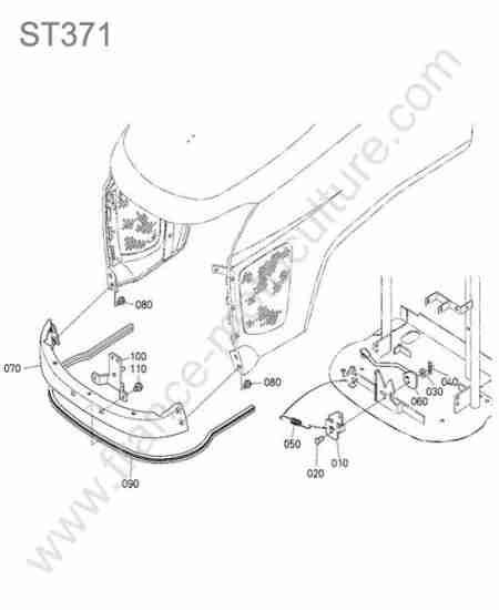 KUBOTA - ST371 : Fermeture capot