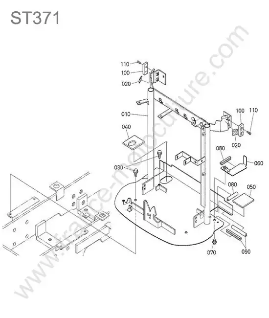 Support grille avant KUBOTA ST371