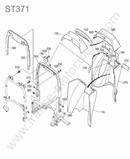 KUBOTA - ST371 : Carter tableau