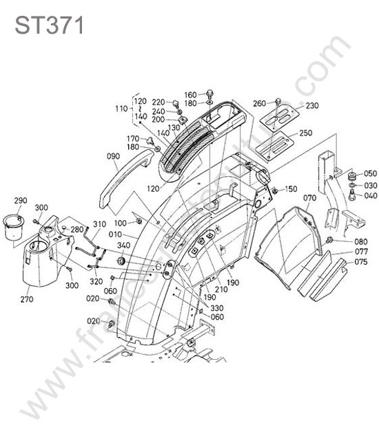 Aile droite KUBOTA ST371