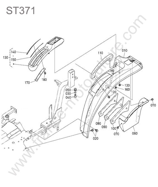 Aile gauche KUBOTA ST371