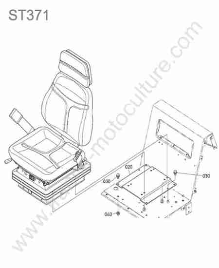 KUBOTA - ST371 : Siege sc74/m97