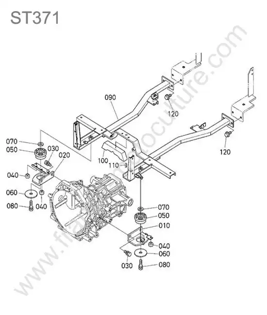 Chassis arriere KUBOTA ST371