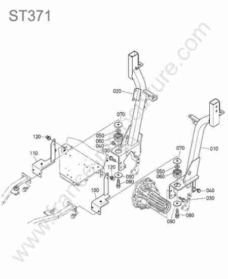 KUBOTA - ST371 : Arceau inferieur