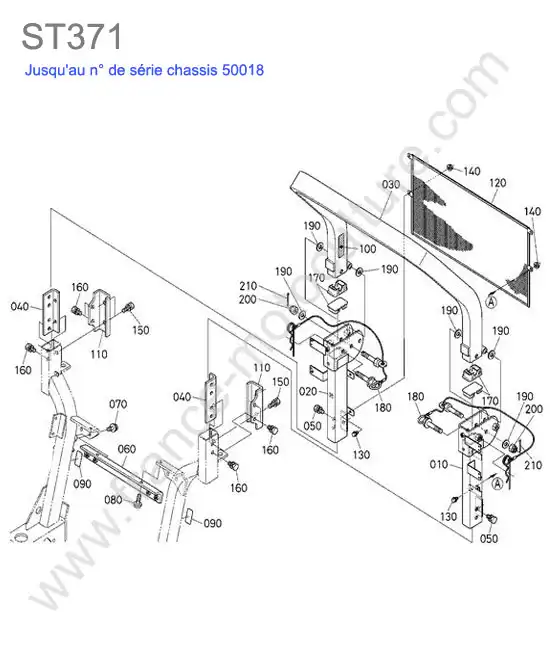 Arceau superieur <50018 KUBOTA ST371