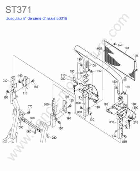 KUBOTA - ST371 : Arceau superieur <50018