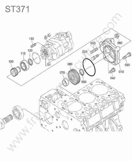 KUBOTA - ST371 : Support pompe hydraulique