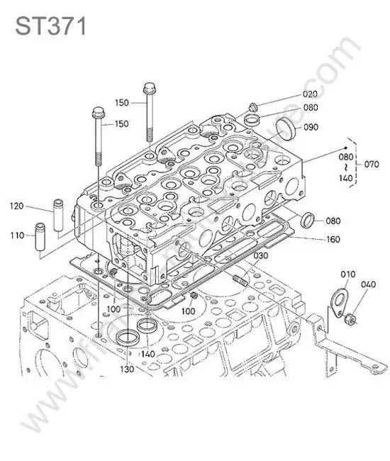 Culasse KUBOTA ST371