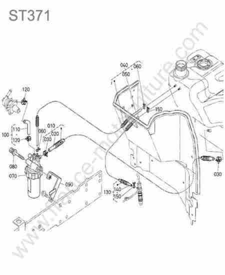 KUBOTA - ST371 : Circuit carburant