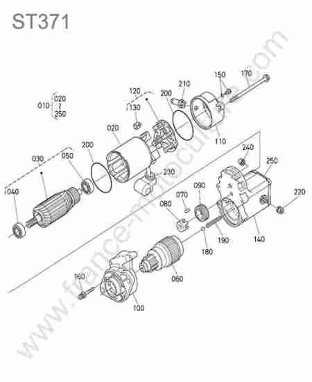 KUBOTA - ST371 : Demarreur