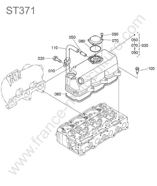 Couvre culasse KUBOTA ST371