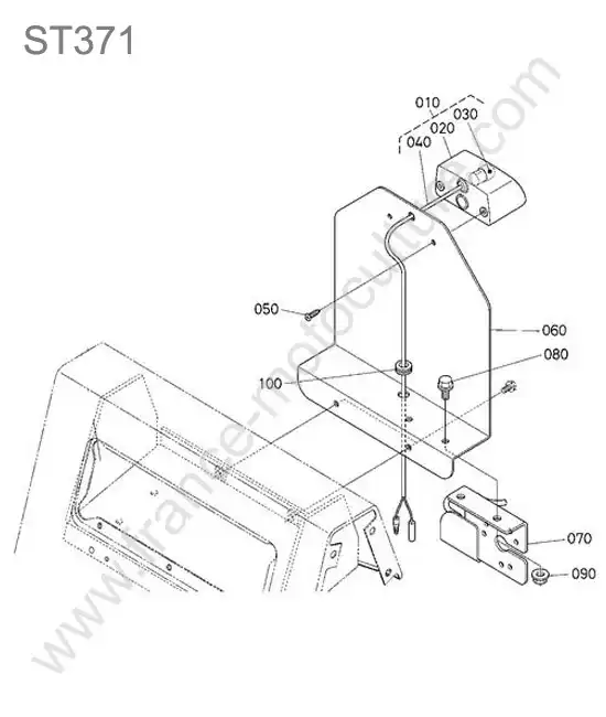 Plaque immatriculation - eclairage KUBOTA ST371