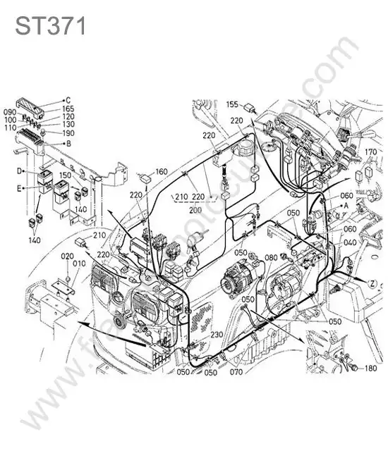 Faisceaux electriques avant KUBOTA ST371
