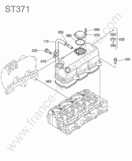KUBOTA - ST371 : Couvre culasse