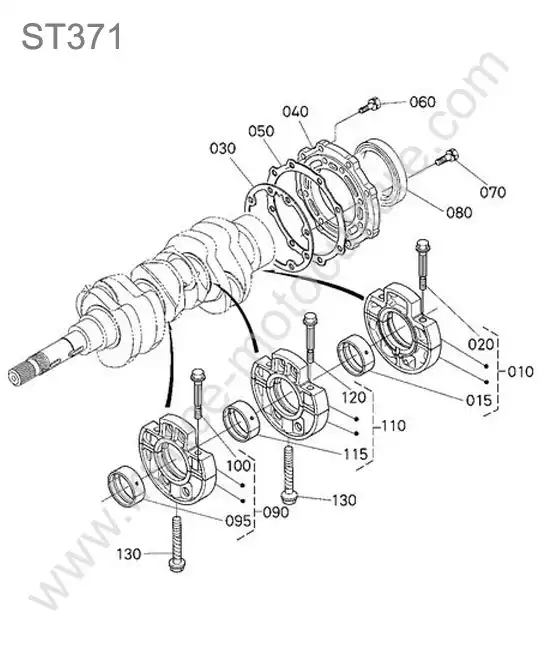 Paliers vilebrequin KUBOTA ST371