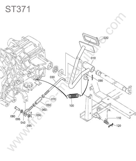 Pedale embrayage KUBOTA ST371