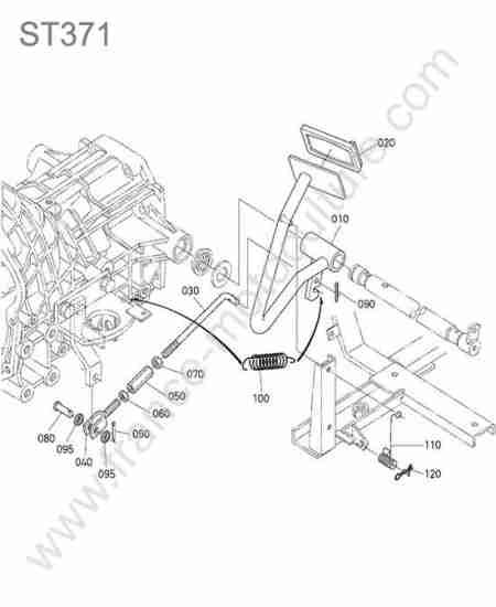 KUBOTA - ST371 : Pedale embrayage