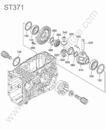 KUBOTA - ST371 : Differentiel arriere