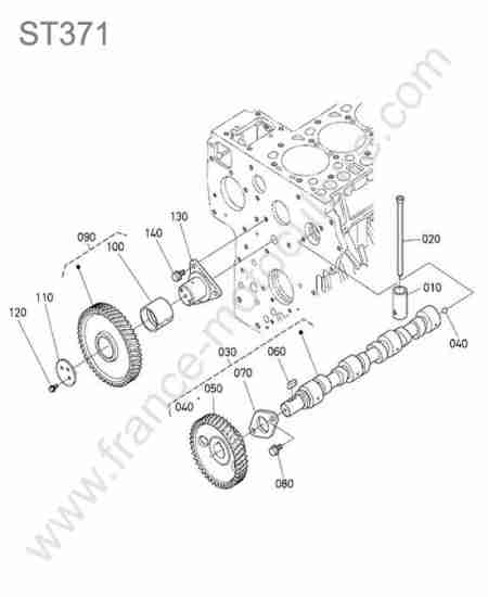 KUBOTA - ST371 : Arbres cames