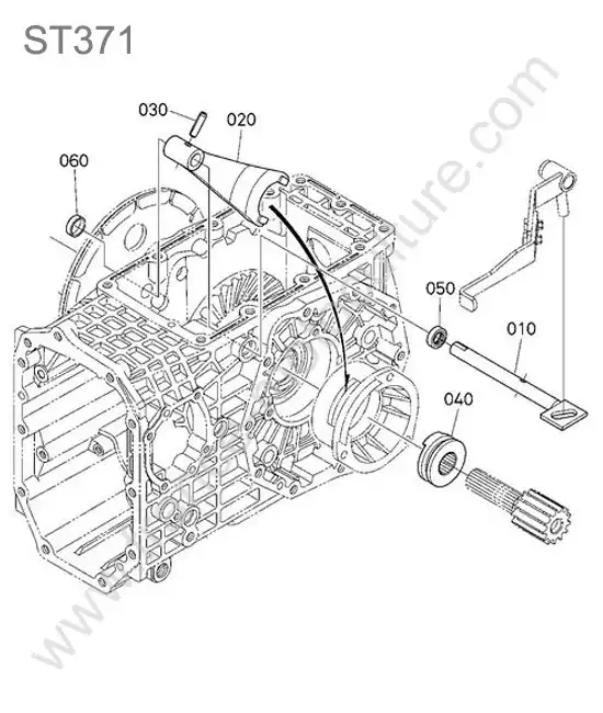 Fourchette blocage differentiel KUBOTA ST371