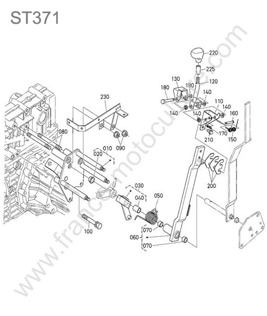 Levier commande avance KUBOTA ST371