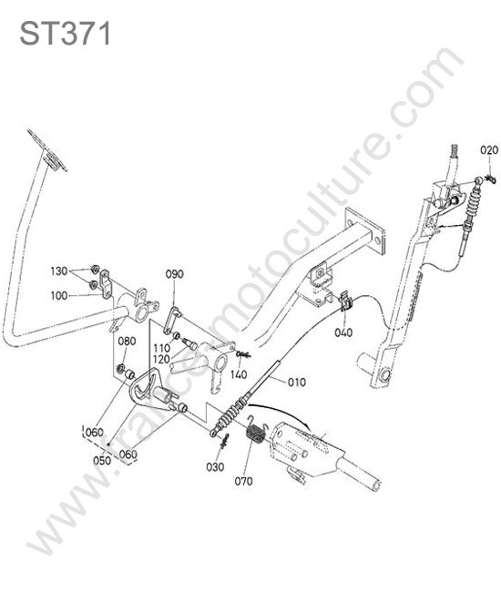 Cable commande avance KUBOTA ST371