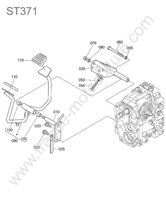 Pedale avancement KUBOTA ST371