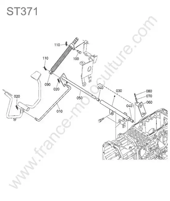 Amortisseur pedale avancement KUBOTA ST371