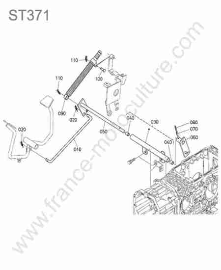 KUBOTA - ST371 : Amortisseur pedale avancement