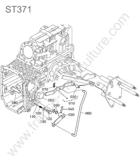 Levier roues avant KUBOTA ST371