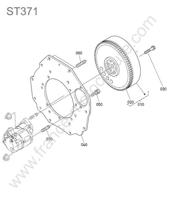 Volant moteur KUBOTA ST371