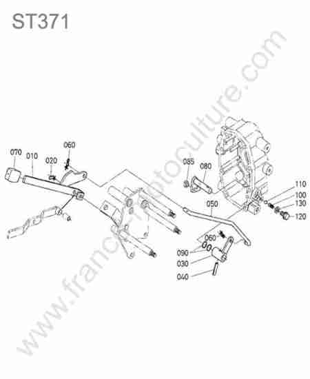 KUBOTA - ST371 : Levier prise force ventrale