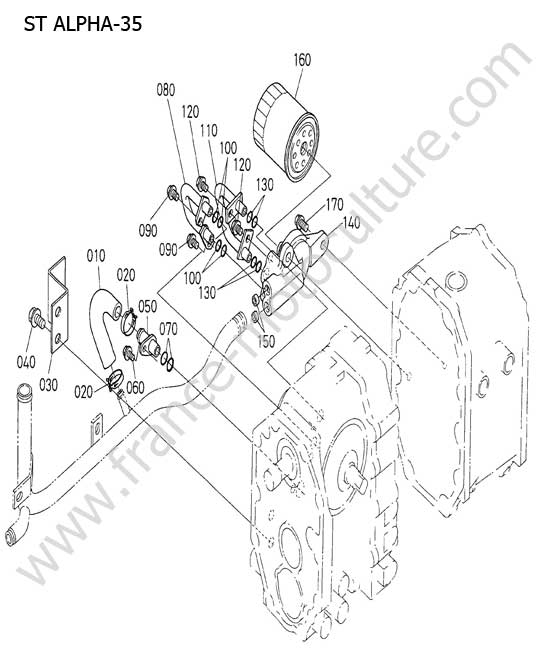 Circuit hydraulique HST KUBOTA STA35
