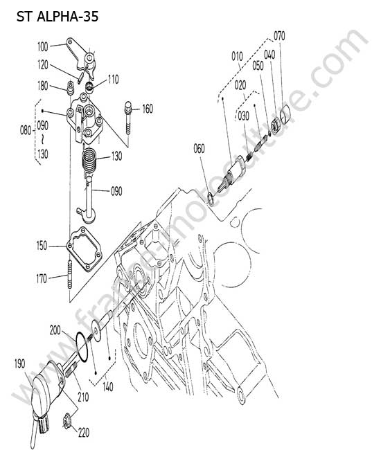 Levier regulateur KUBOTA STA35