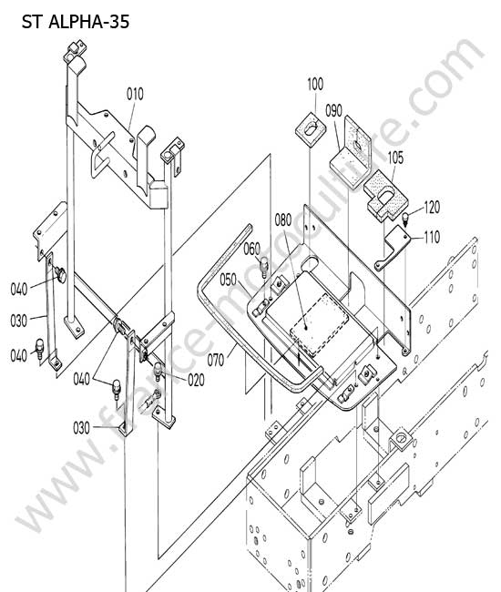 Support avant capot KUBOTA STA35