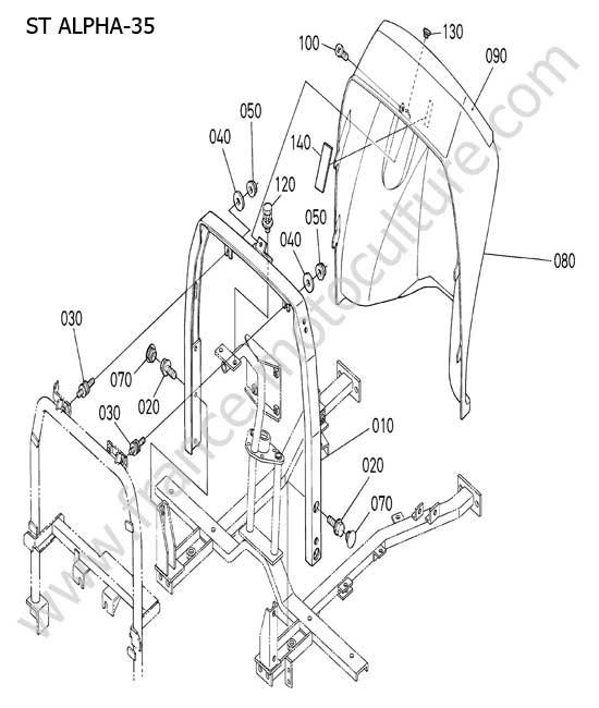 Support tableau de bord KUBOTA STA35