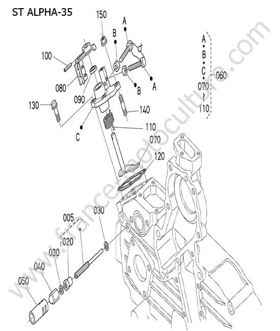 Levier régulateur KUBOTA STA35