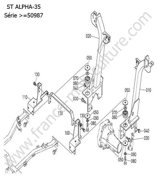 Support arceau 2 KUBOTA STA35