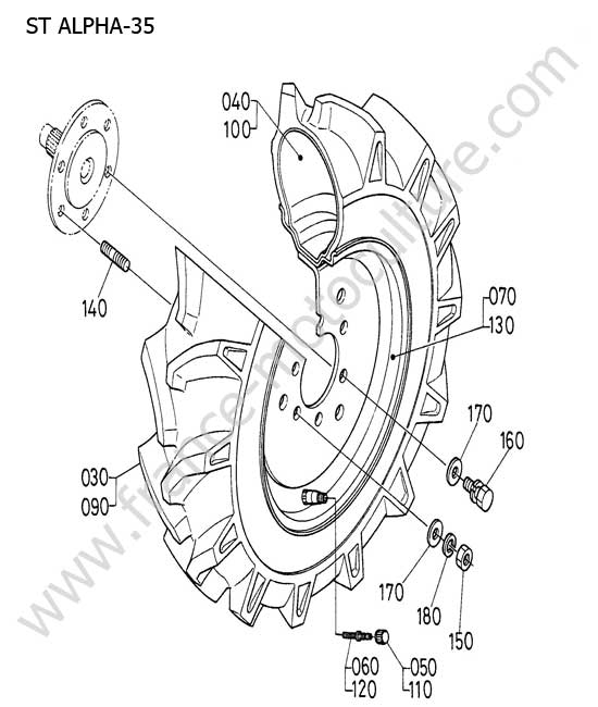 Roue avant 6-12 KUBOTA STA35