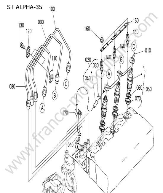Bougies préchauffage KUBOTA STA35