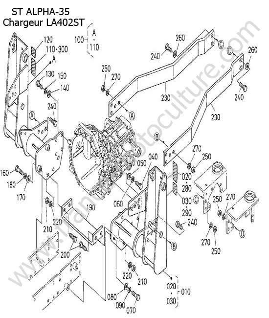 Chassis chargeur KUBOTA STA35