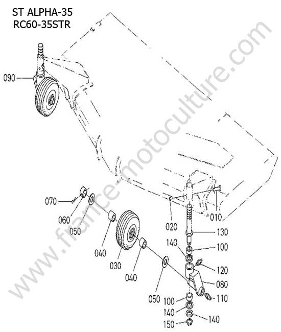 Roue avant coupe RC60 KUBOTA STA35